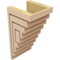 Ekena Millwork 6"W x 6"D x 12"H Wide Landon Rough Cedar Woodgrain TimberThane Corbel, Primed Tan CORUR06X06X12LANRCPR - alternate 5